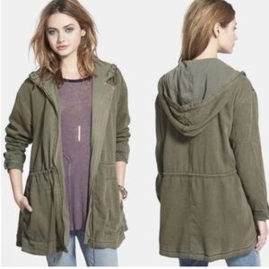 Free People Utility Jacket Military Moss green Army Boho Sz Xsmall millennial